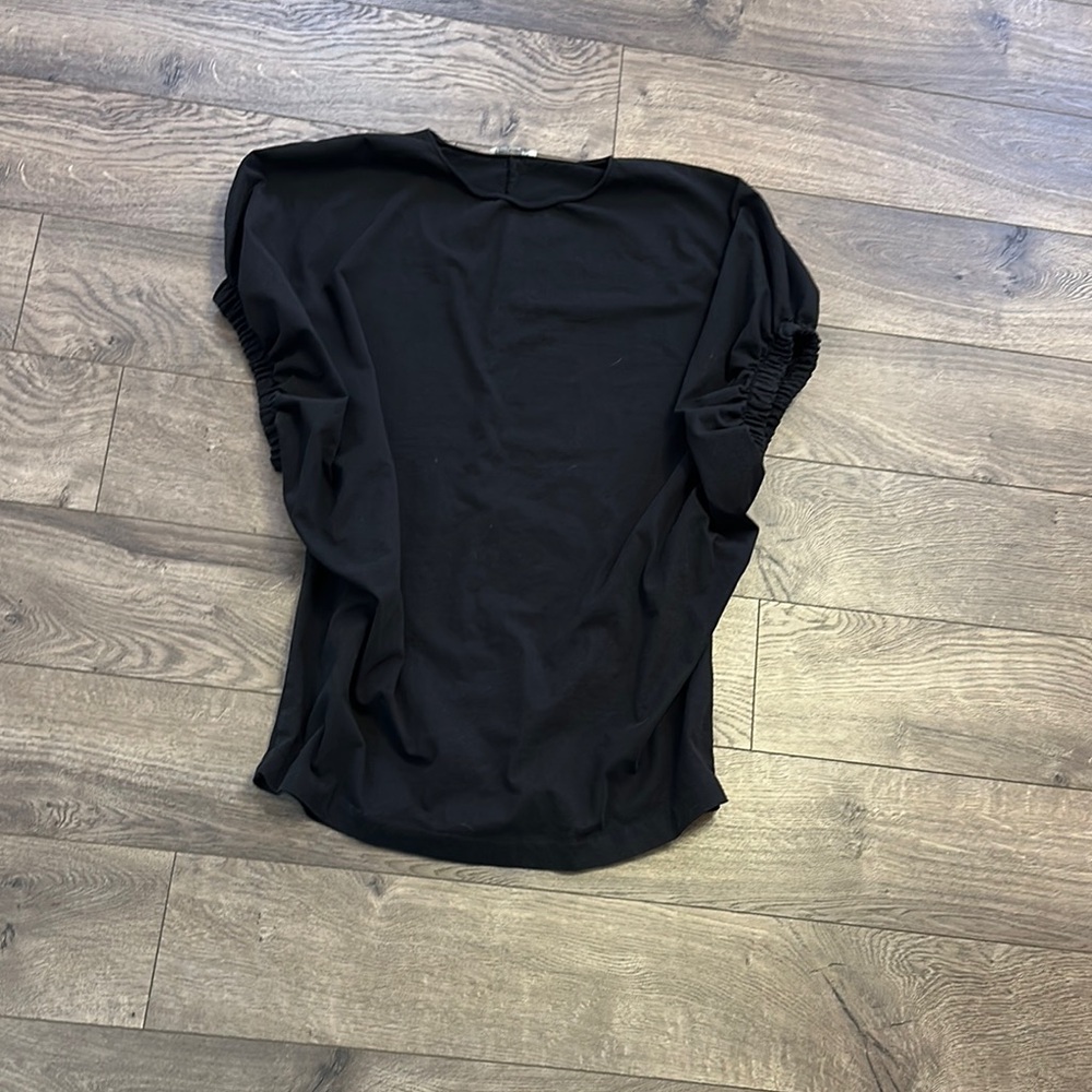 Zara Black Sleeveless Swim Coverup T-Shirt